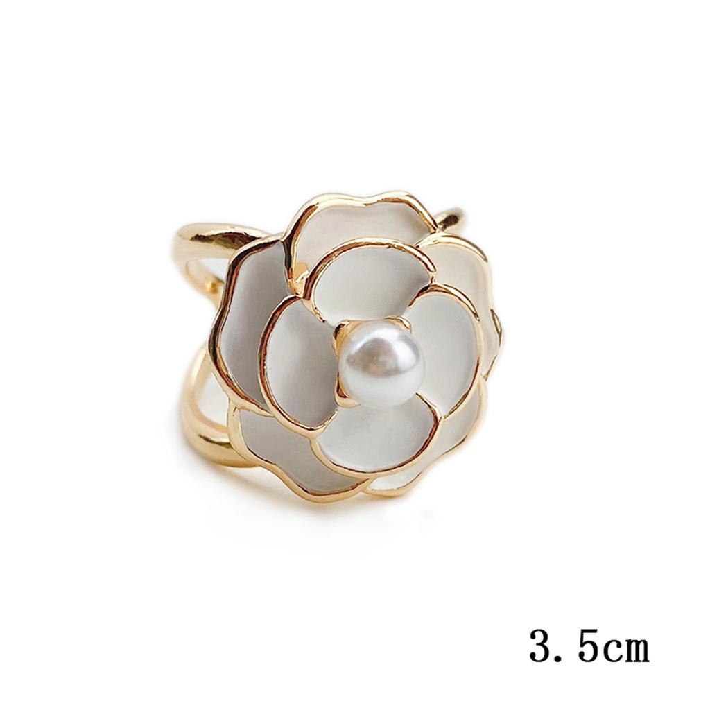 Camellia Flower Scarf Clips - Vintage Brooch Jewelry, Luxury Silk Scarf Accessories for Elegant Women (Designer Buckle Brand)