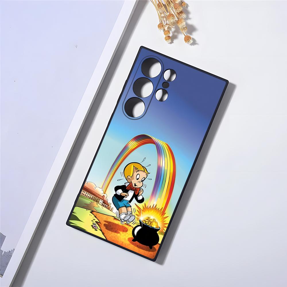 Cartoon Richie Rich Phone Case For Samsung S24 Ultra S23 Fe S22 S20 S21 Plus Galaxy A54 A34 A24 A53 Note 20 Cover