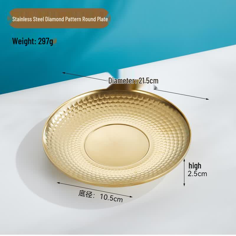 ZISIZ Vintage Stainless Steel Double-Layer Fruit Tray