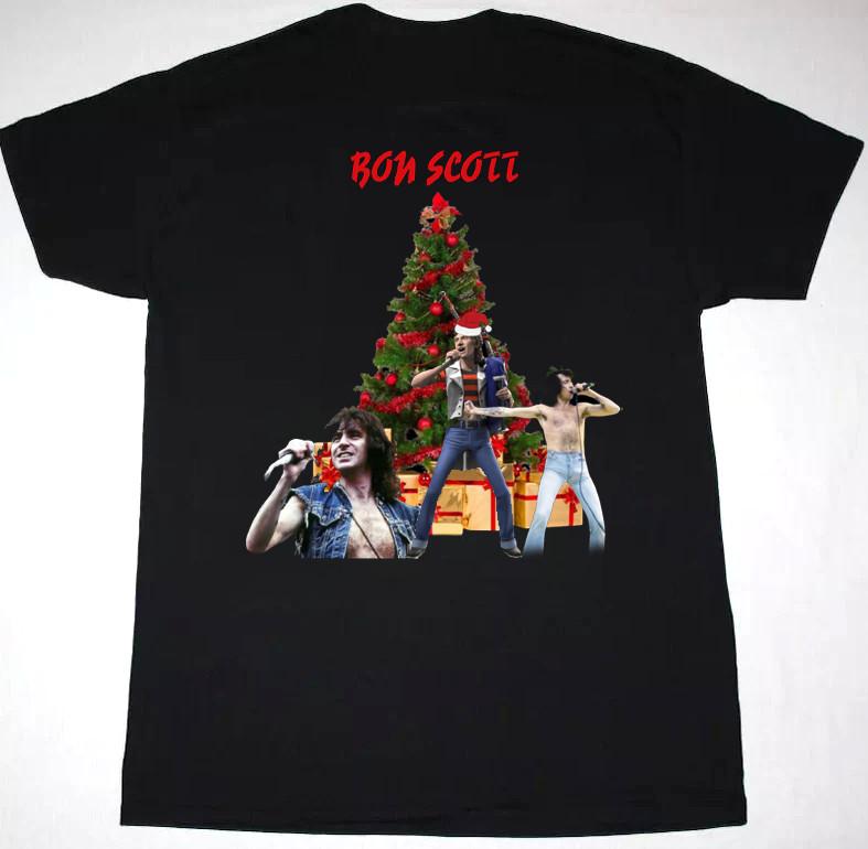 Rare Bon Scott Happy Christmas Gift Xmas For Friends Black S to 5XL Shirt TU421 Unisex T-Shirt XXXXL