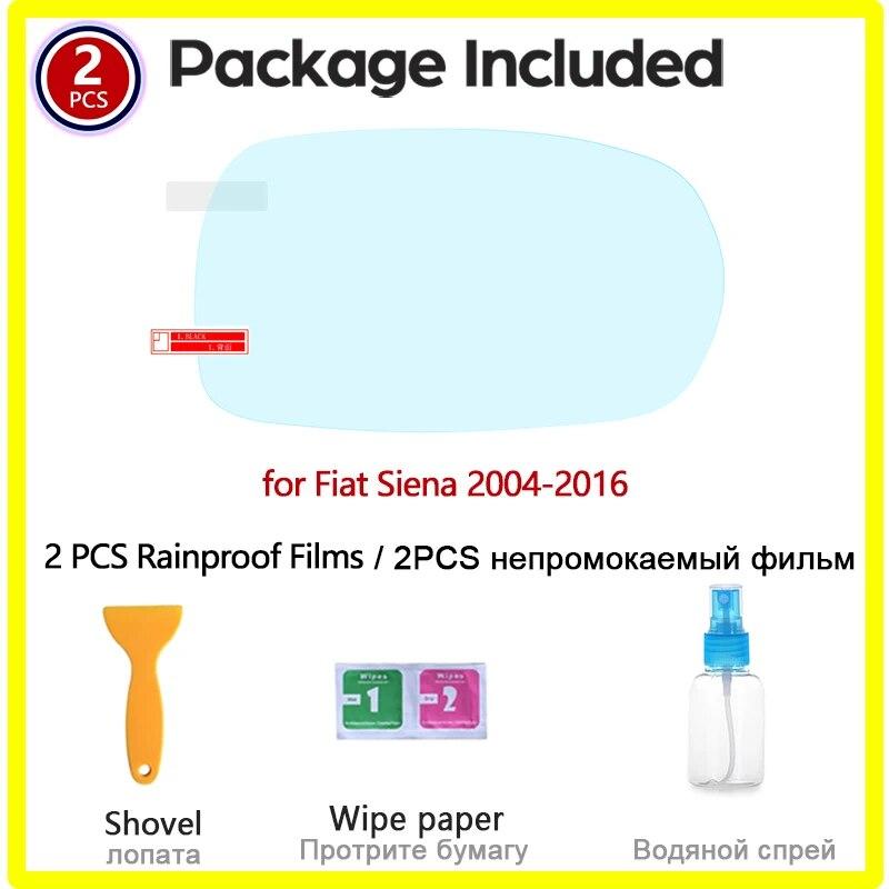 Für Fiat Siena 2004 - 2016 2014 2015 Vollabdeckung Rückspiegel HD-Folie Beschlagschutz Regendicht Auto Spiegelaufkleber Autozubehör