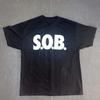 Logo S.O.B. Band Music Cotton Black T-Shirt Cotton Full Size Ni895