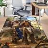1pc Fire and Blood Office Carpet Chair Mats, Home Decor Mat Fantasy Theme Mat Durable Mat, Dragon Decor,Suitable for fantasy theme lovers