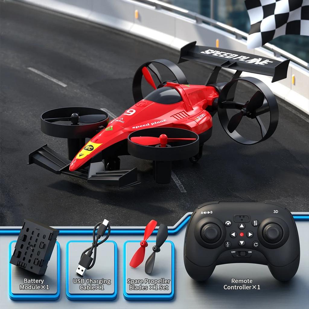 Professional L0721 2.4G HZ RC Aircraft Amphibious Remote Control Drift Car 360° Roll Land and Air Experience Speed Plane Dual Mode RC Car & Airplane