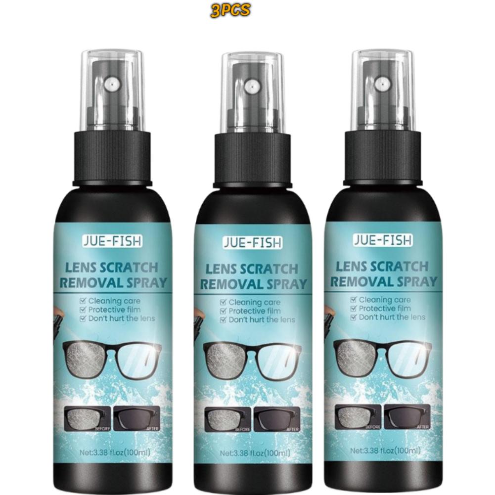 100ML Linsenkratzerentfernungsspray Handybildschirm Helm Kratzerreparaturspray Brillenreinigungsspray Sonnenbrillenreinigungslösung