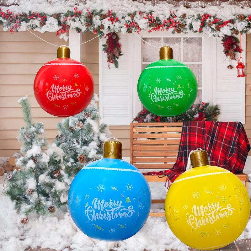 Aufblasbare Weihnachtskugel Weihnachts-Laternenkugel Dekoration Bastelspaß Outdoor Aufblasbare Dekoration Ballon Geschenk