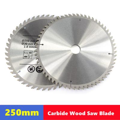 Carbide Wood Saw Blade 250mmx40T/48T/60T/80T Aperture 30mm, TCT Woodworking Disc Hard Alloy Circular Saw Blade