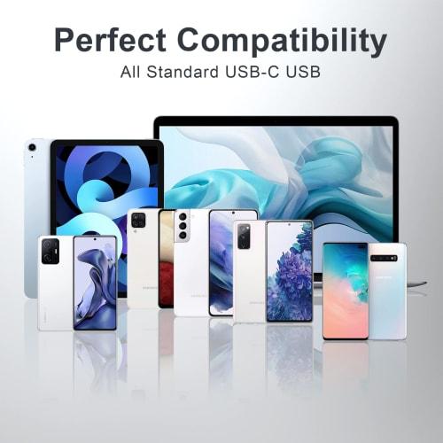RAVIAD USB Type C Cable [3M/QC3.0 Compatible] Type C Cable 3A Rapid Charging High Speed ??Data Transfer Heavy Duty Nylon Braid USB-A To USB-C Cable iP