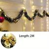 2M Christmas Green Cane Ribbons DIY Accessories with LED Lights Xmas Green Cane Ribbons Multi Scene Light Weight
