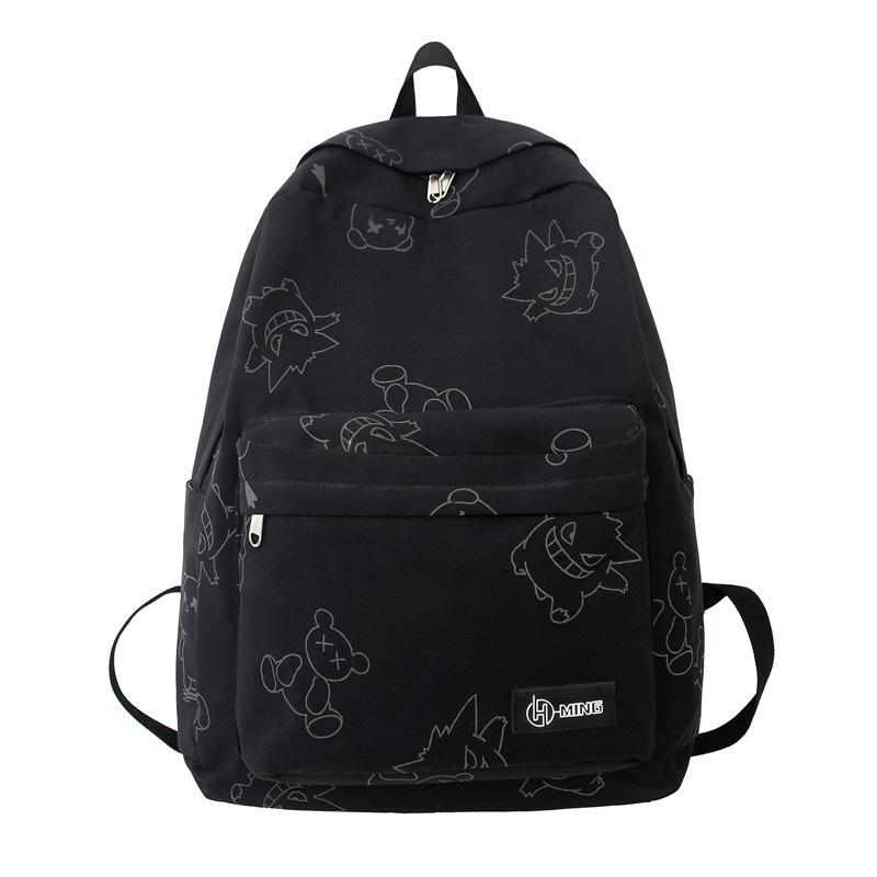 School season student backpack graffiti couple backpack large capacity junior high school campus bag