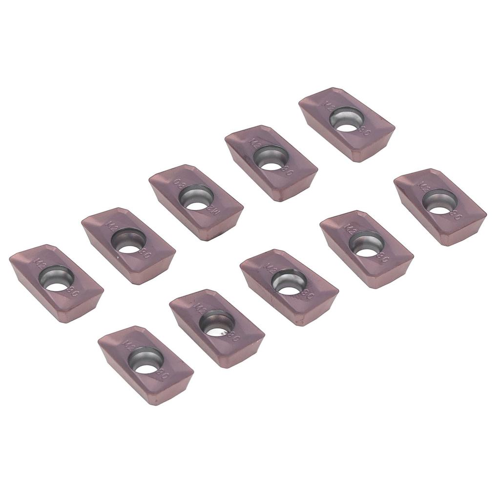 10 Pcs Lathe Turning Inserts Carbide Fast Cutting Speed CNC Milling Inserts with Multi Layer Coating(APMT1604PDERM2 )