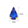50pcs Water Drop Claw Rhinestones Stainless Steel Gold Bottom Acrylic Pointed Claw Drill For DIY Clothing Headwear Jewelry Decor