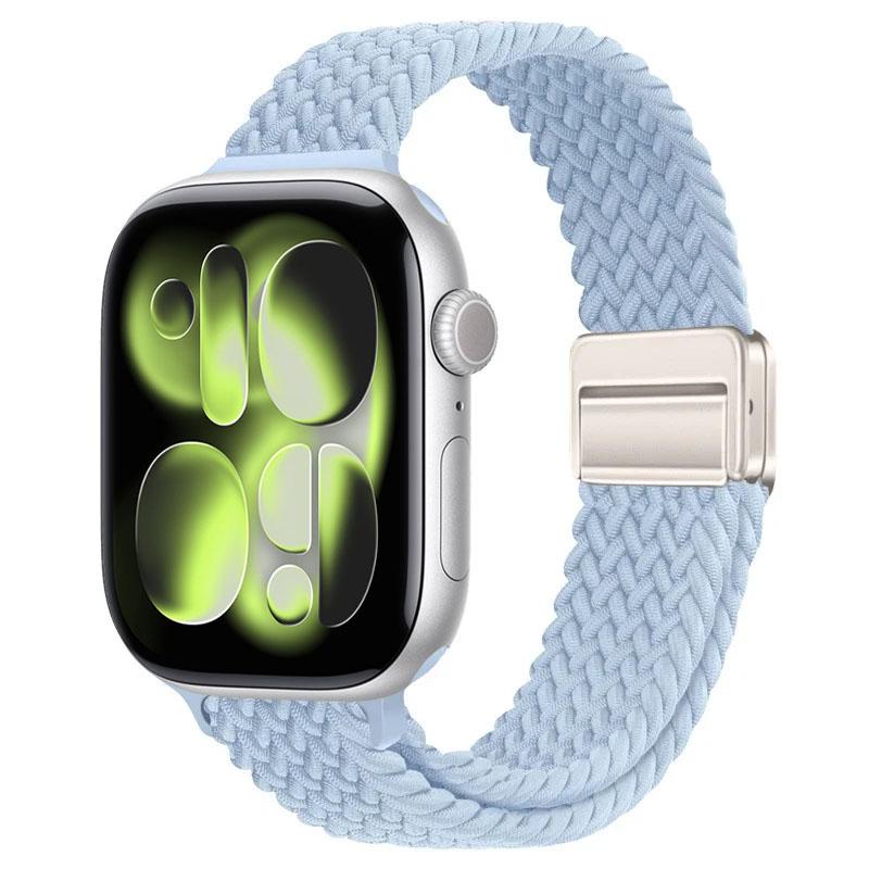 Cinturino intrecciato in nylon per Apple Watch Ultra 3 49mm 11 10 46mm 42mm Braccialetto con fibbia magnetica IWatch 9 8 7 41/45mm 6 5 4 SE 44/40mm