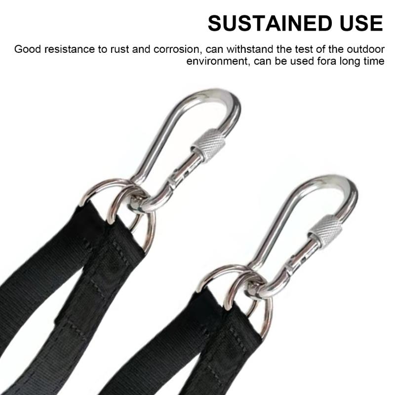 Baumschaukelgurt mit Sicherheitskarabinern zum Einhängen, Einfache Installation