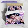 KPOP Hunter Juego de Cama de 3 Piezas Funda Nórdica Cierre Incluye 1 Funda Nórdica y 2 Fundas de Almohada para Todas las Estaciones Dormitorio Hogar Decoración de Dormitorio Universitario