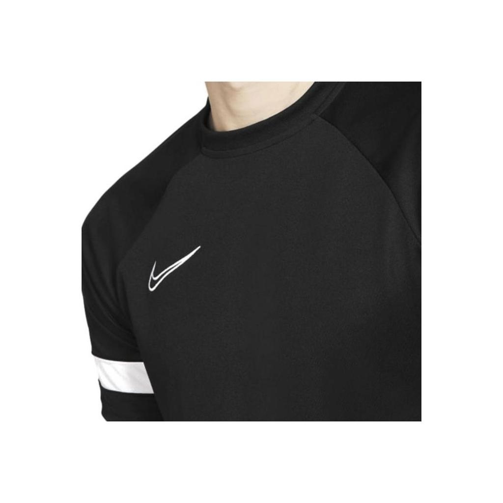 Nike Logo Print Stripe Crew Neck Short Sleeve T-Shirt Men Tops Black CW6102-010