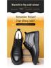 Men's Winter Wool-Lined Leather High-Top Non-Slip Shoes
