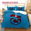 Set Copripiumino Trapuntato con Motivo Trabzonspor Decorazione per la Casa Regalo (1 * copripiumino + 2 * federe senza imbottitura)