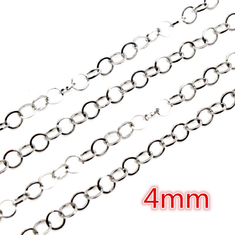 5 Meters/Lot Never Fade Stainless Steel Multi Styles Necklace Chains For DIY Jewelry Making Findings Accessories Handmade
