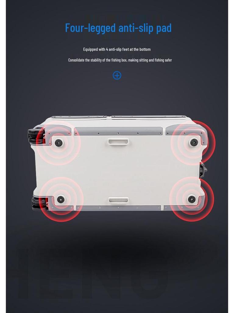 Hengguan 48L Car-Mounted Insulated Outdoor Fishing Cooler Box with Wheels