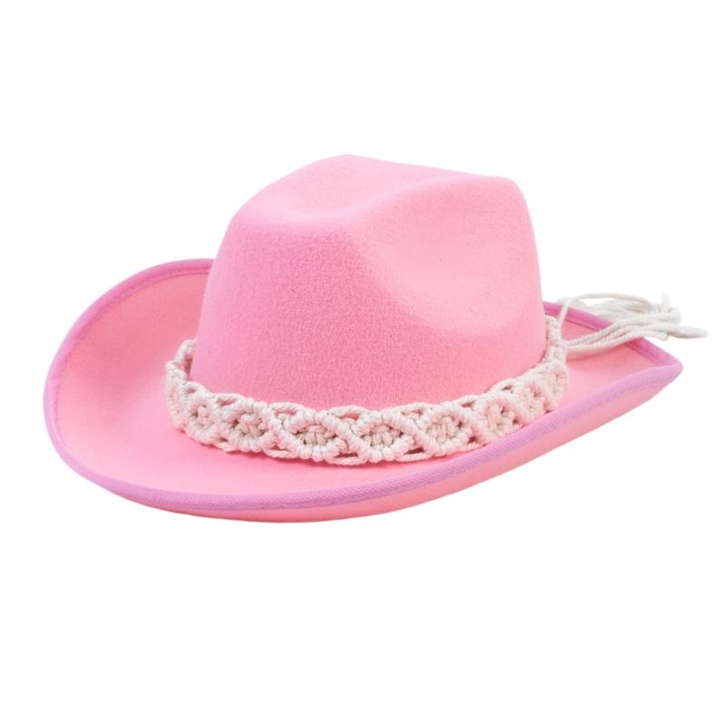 Fedoras Cowboy Hat Black Wide Brimmed Cowboy Hat Surprise Gift for Boyfriend