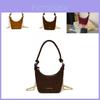 Children Retro Frosted Velvet Bucket Bag With Solid Color Design For Daily Use