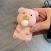 Bubble Blowing Pig Squeeze Toy Stress Relief Cartoon Pig Sensory Toy Soft Stretchy Animal Shape Home Office Desk Toy