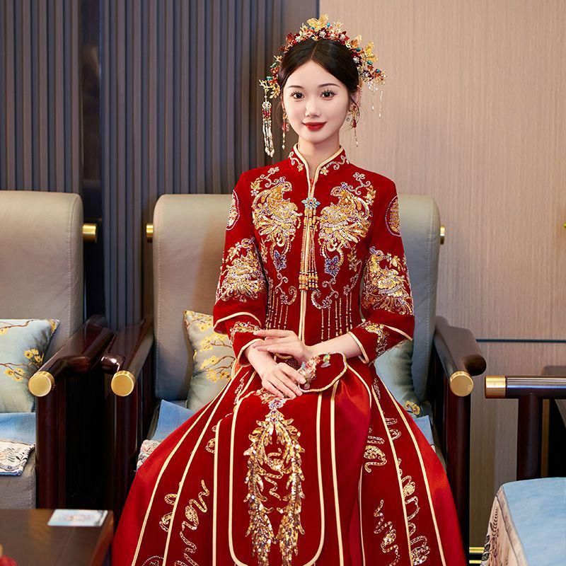Huachuxi Herbst/Winter 2025 Xiuhe Brautkleid: Kleines Hochzeits- und Toast-Outfit