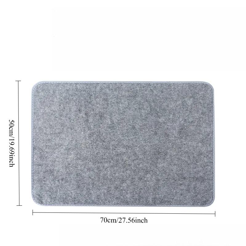 1pc Calligraphy Felt Mat, Thick Desk Pad for Chinese/Japanese Painting & Sumi Ink Writing on Xuan Paper, Gray Protector,feutrine