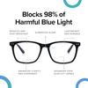 Intellilens | Zero Power Blue Cut Computer Glasses | Anti Glare, Lightweight &  UV Protection Specs | Unisex | Green | Wayfarer | Medium