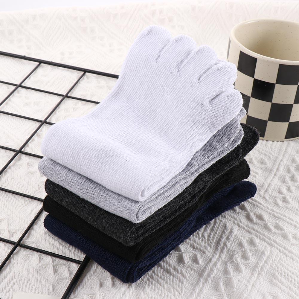 

Running Five Toe Sports Solid Color Toe Socks Middle Tube Socks Five-Finger Socks Men s Socks темно-синього кольору