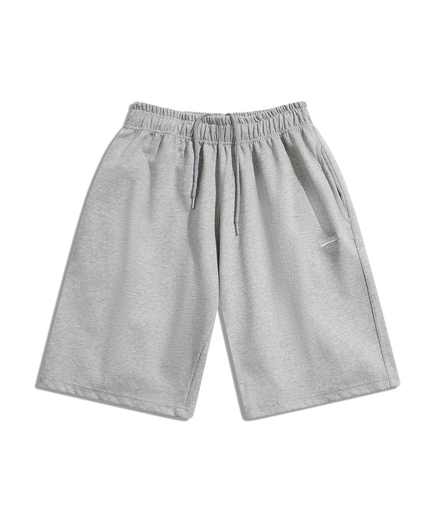 MINIMALPROJECT Minimal Embroidered Logo Wide Half Pants Msp305 [Gray]