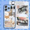 Back Cover Cartoon Phone Case For ZTE Blade A73 4G/V50 Smart Cute Kickstand Wristband Shockproof Waterproof Soft case