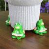 Pack of 3 Small Frogs Statues Ornaments for Indoor and Outdoor Use as Pot Lifters and Decorative Planter Risers Feet