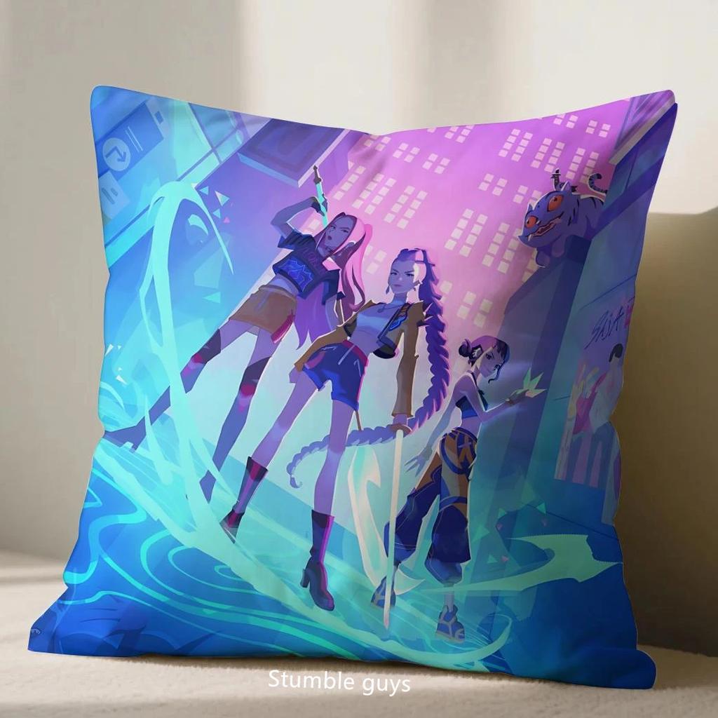 Kpop Sofa 45X45cm Pillowcase Anime Demon Hunters Cushion Cover Soft Touch