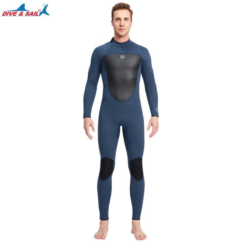3MM Diving Suit Thickened To Keep Warm Outdoor Sun Protection Snorkeling One-piece Long-sleeved Jellyfish