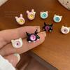 Creativity Cartoon Funny Little Monsters Ear Stud Earrings for Women Retro Fashion Personality Opal Evil Eye Y2K Jewelry Gift