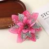 Gold Powder Christmas Flower Head for DIY Tree Decorations