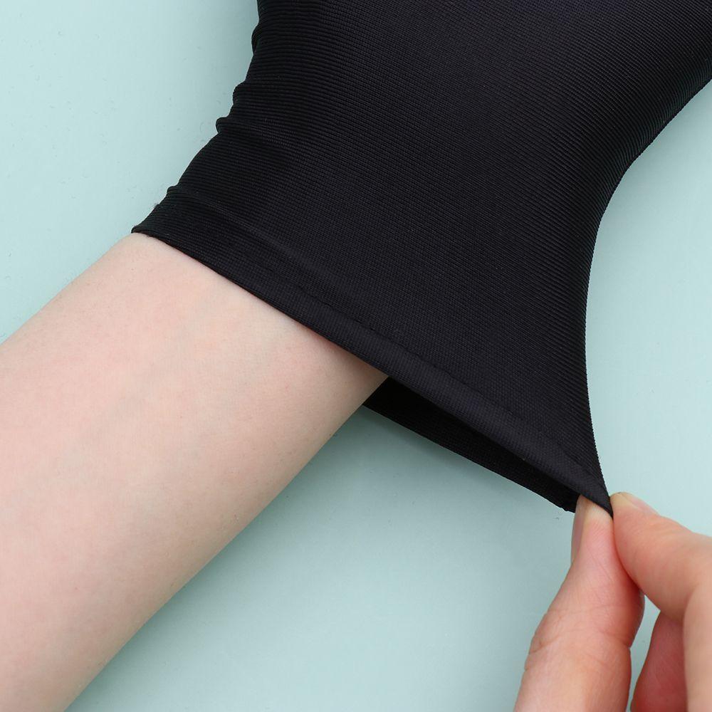 Short Stretch Thin Spandex Gloves Summer Mittens Two Finger Touch screen Driving Gloves