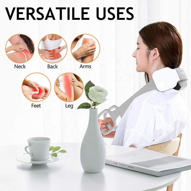 Electric Heat  Neck Massager Vibration 3D Kneading Shiatsu Massage For Shoulder Cervical Pain Relief Fatigue Relaxing HealthCare