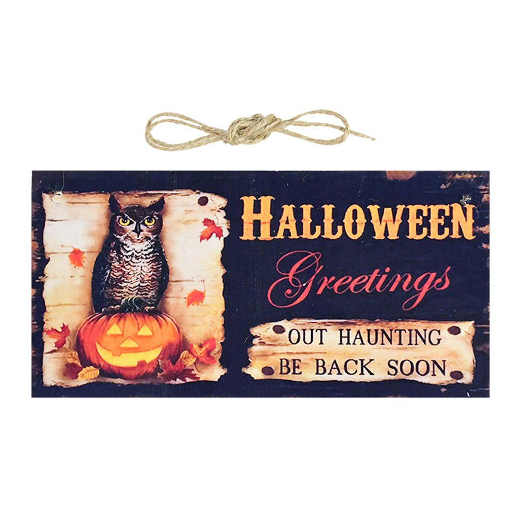 Pendant Pumpkin For Home Door Wall Halloween Decoration Wooden Plaque Wood Sign Hanging Ornament