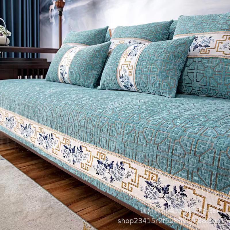 

Прочный Нескользящий Всесезонный Чехол на Подушку для Дивана в Китайском Стиле 110*210cm (with strap) светло-зеленый