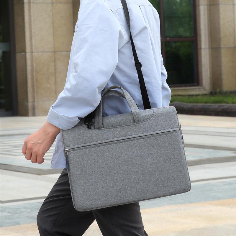 

Unisex Crossbody Laptop and Document Business Bag сірий колір