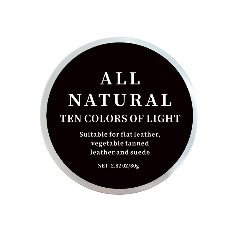 Natural Leather Care Wax Balm for Flat Leather Vegetable Tanned Leather and Suede Protective Conditioning 80g Aluminum Tin Container One Size