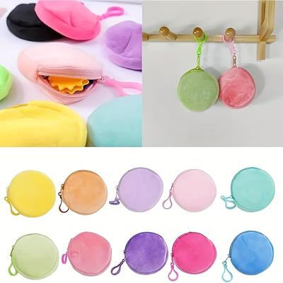 12-Pack Mini Coin Purses, Colorful Polyester Backpacks with Small Zipper, Casual Style, Machine Washable, No Print Design, Women'S Bag Accessories