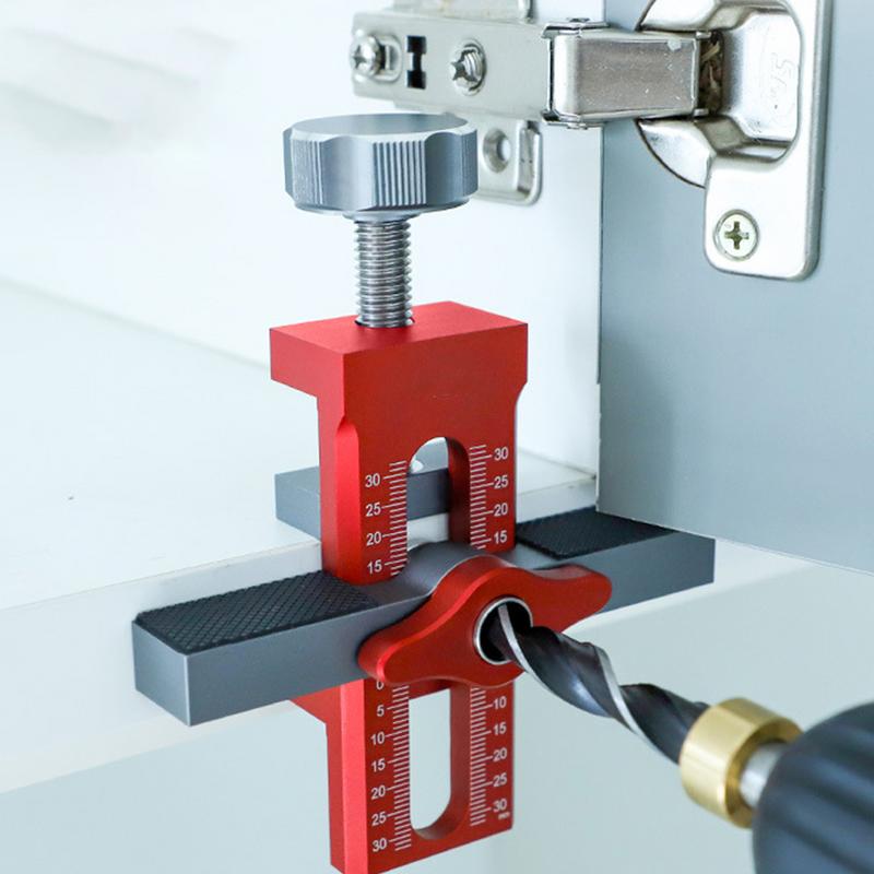 Wardrobe Cabinet Door Panel and Rebounder Doweling Drilling Guide Locator Punched Mounting Jig Cabinet Door Mounting Jig