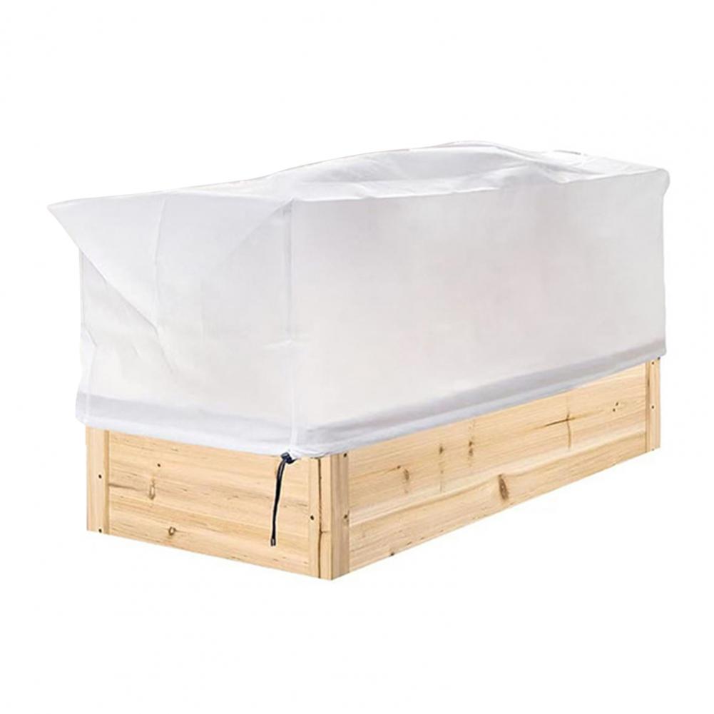 Rectangular Planter Box Cover Winter Freeze Protection Cover with Drawstring Planter Box Frost Protection Cover for Plants