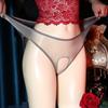 Men Sheer Briefs Ultrathin Open Crotch Panties Smooth Nude Feeling Underwear See Through Lingerie Transparent Seamless Underpant
