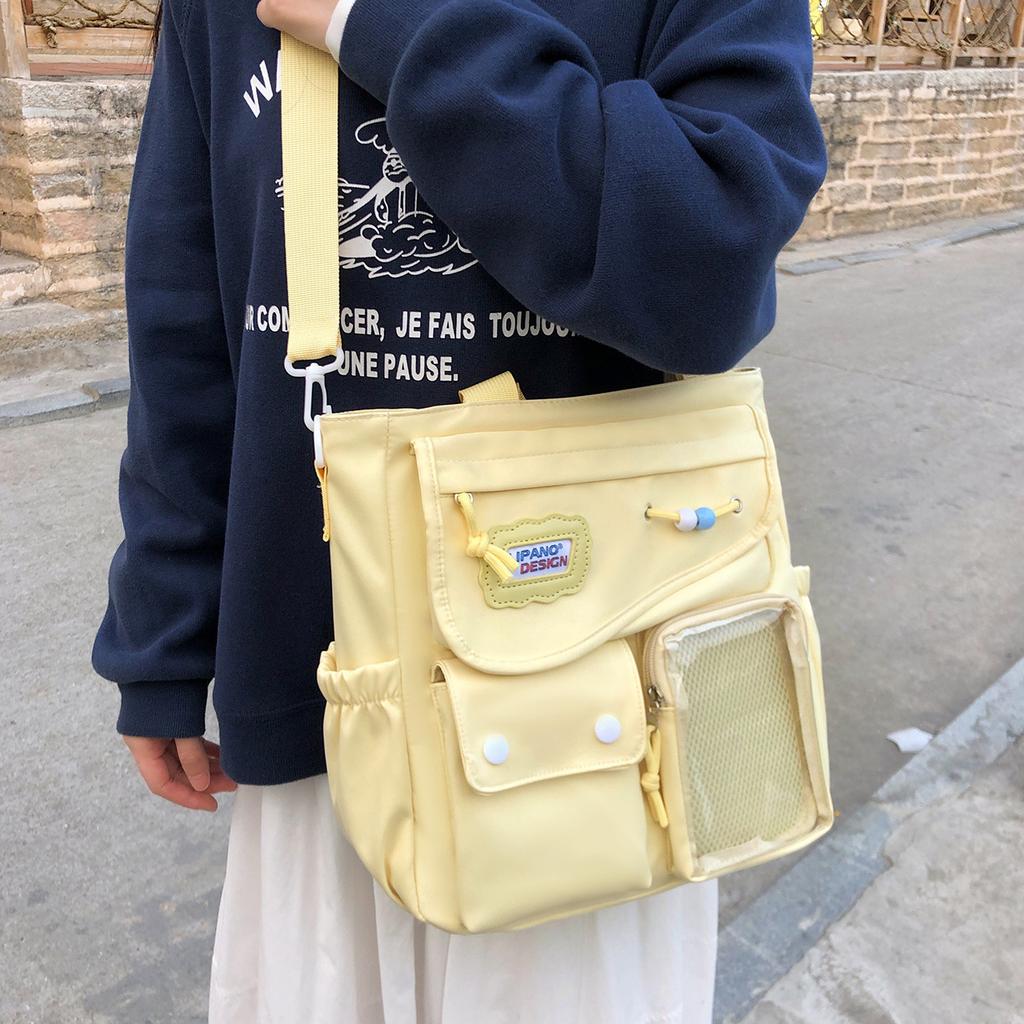 New Harajuku Cute Kawaii Ulzzang Ita Bag Women's Large Capacity Shoulder Bag Fashionable Versatile Lightweight Y2K Crossbody Bag