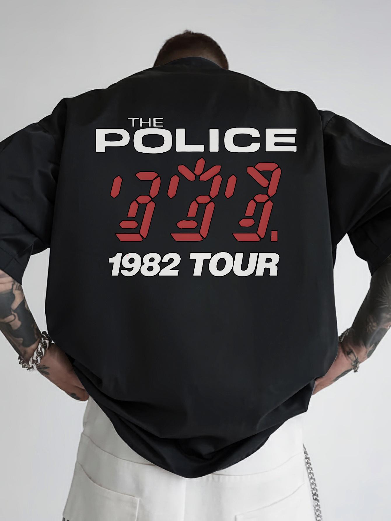 The Police 1982 Tour Graphic T-shirt - Casual Crew Neck XL
